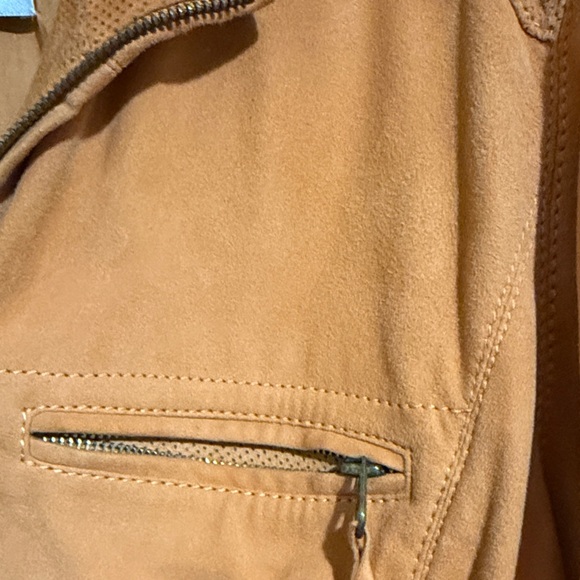 Marina Rinaldi Orange Leather Jacket - Picture 3 of 10